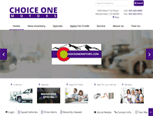 Tablet Screenshot of choiceonemotors.com